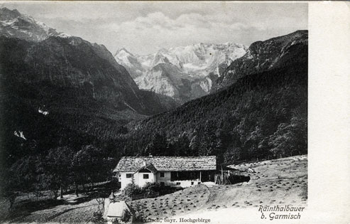 Der Reintalerhof, bzw. der Rheintalbauer um 1890. 