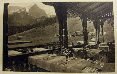 Blick von der Terrasse der Gaststätte und Pension Raintal