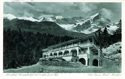 Eine Postkarte vom Reintalerhof von 1933